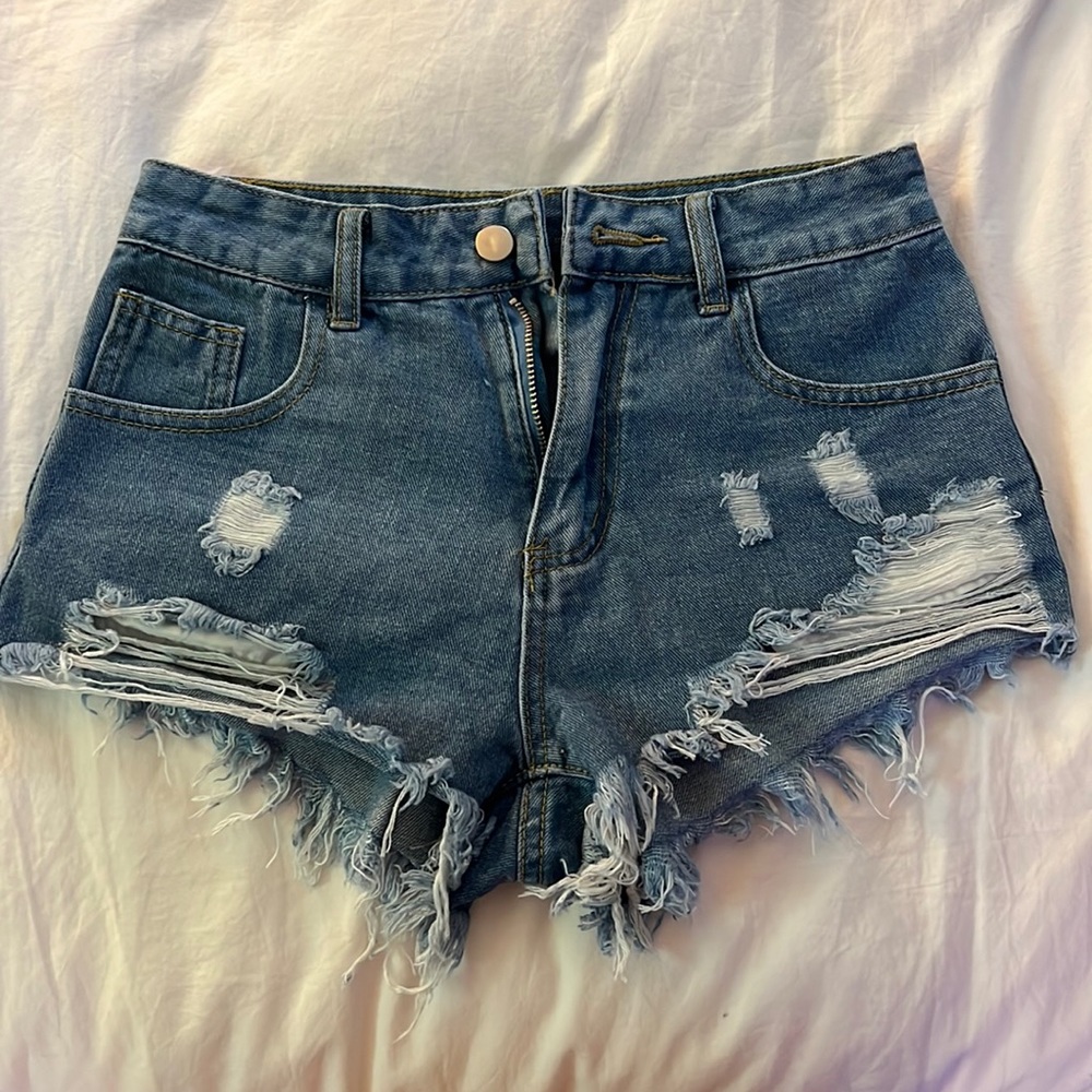 SHEIN distressed shorts